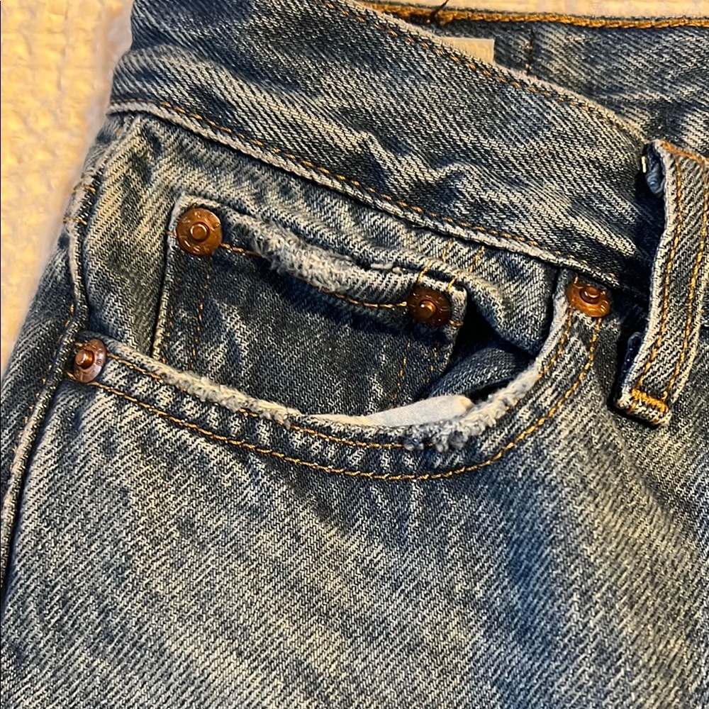 Classic Blue Distressed Women Jeans Levi’s - Picture 6 of 11